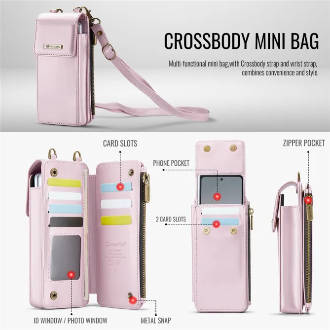 Sac Bandoulière Téléphone RFID 8 Cartes Poche Zippée