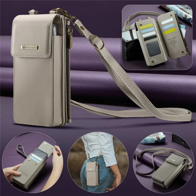 Sac Bandoulière Téléphone RFID 8 Cartes Poche Zippée