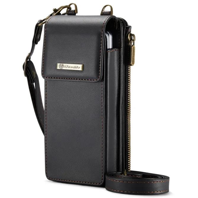 Sac Bandoulière Téléphone RFID 8 Cartes Poche Zippée