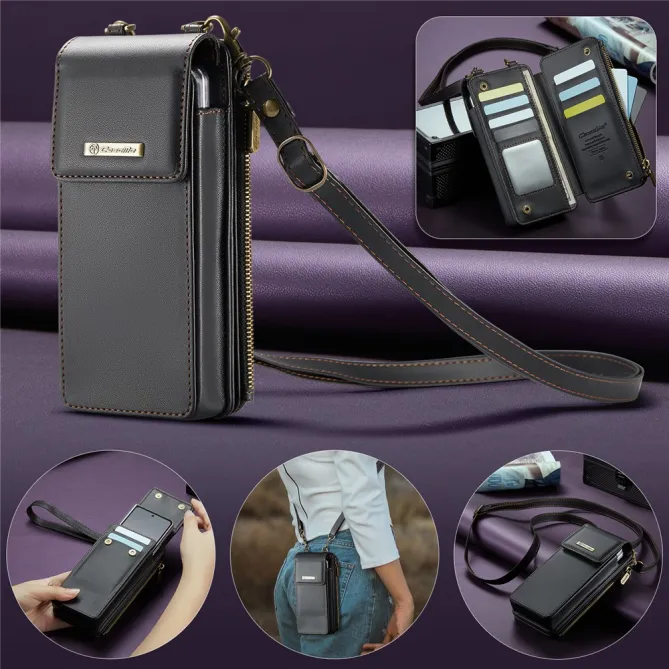 Sac Bandoulière Téléphone RFID 8 Cartes Poche Zippée