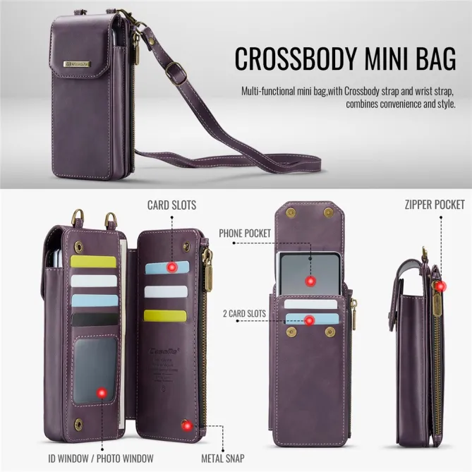 Sac Bandoulière Téléphone Finition Mate Portefeuille RFID