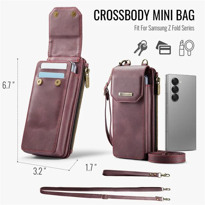 Sac Bandoulière Téléphone Finition Mate Portefeuille RFID