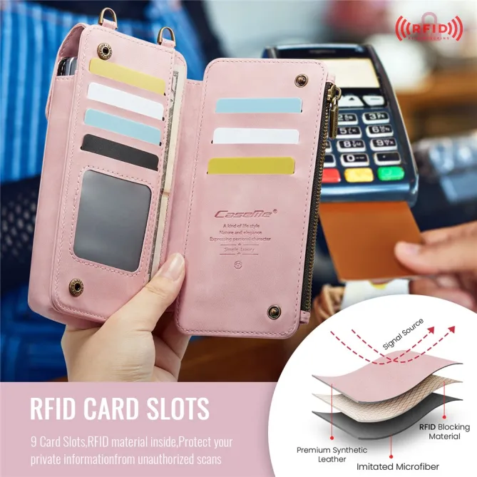 Sac Bandoulière Téléphone Finition Mate Portefeuille RFID