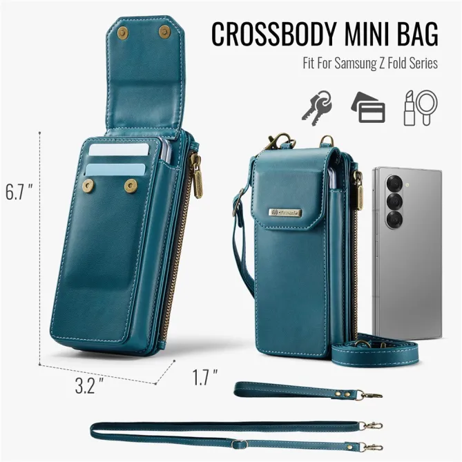 Sac Bandoulière Téléphone Finition Mate Portefeuille RFID