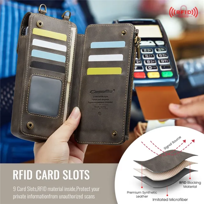 Sac Bandoulière Téléphone Finition Mate Portefeuille RFID