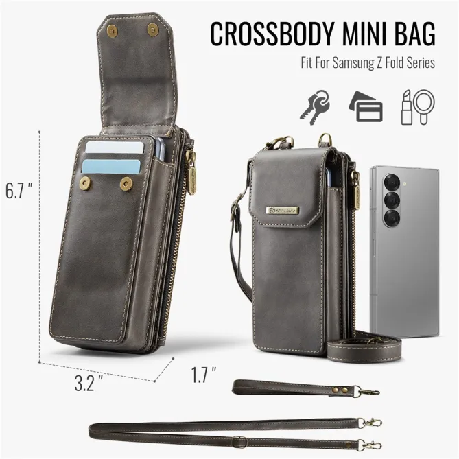 Sac Bandoulière Téléphone Finition Mate Portefeuille RFID