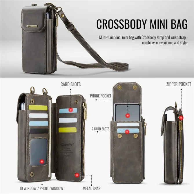 Sac Bandoulière Téléphone Finition Mate Portefeuille RFID