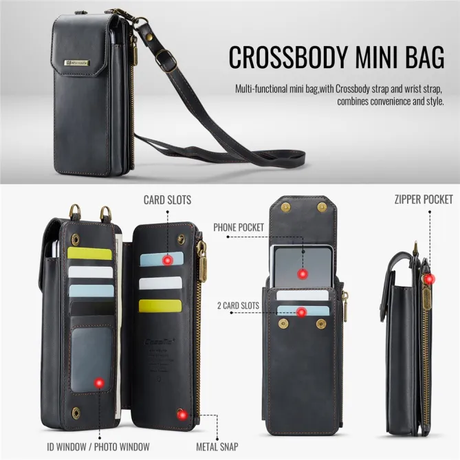 Sac Bandoulière Téléphone Finition Mate Portefeuille RFID