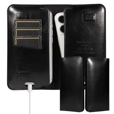 Pochette Portefeuille Double Téléphone 3 Cartes