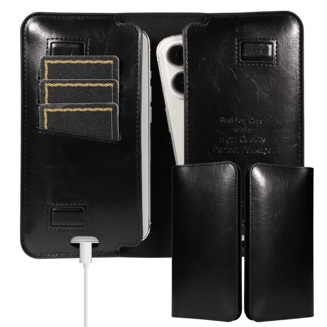 Pochette Portefeuille Double Téléphone 3 Cartes
