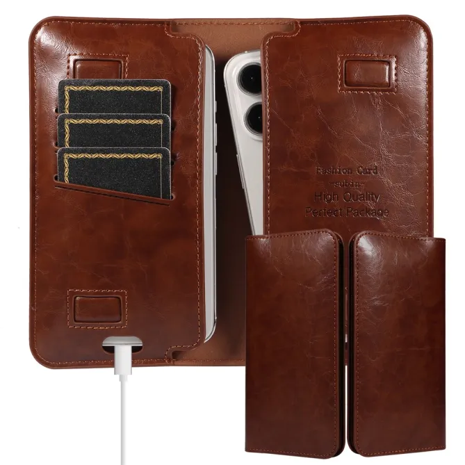 Pochette Portefeuille Double Téléphone 3 Cartes