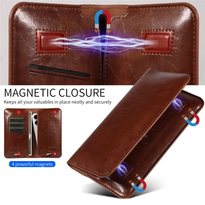 Pochette Portefeuille Double Téléphone 3 Cartes