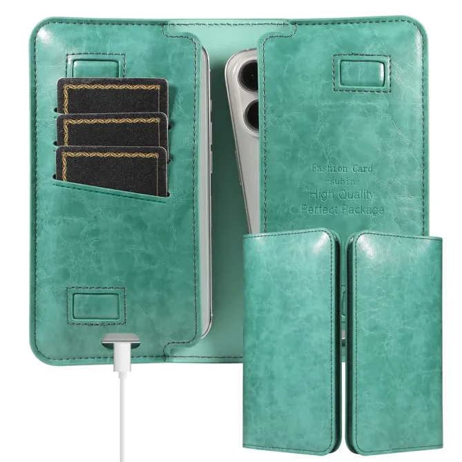 Pochette Portefeuille Double Téléphone 3 Cartes