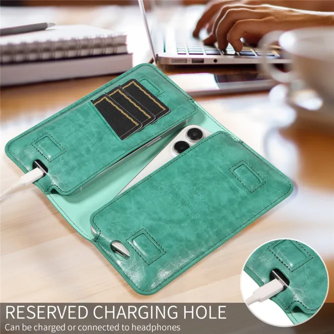 Pochette Portefeuille Double Téléphone 3 Cartes