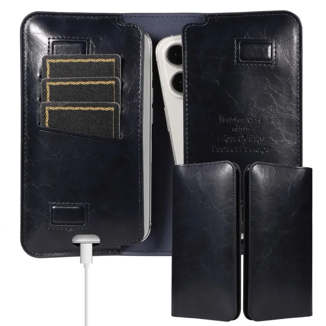 Pochette Portefeuille Double Téléphone 3 Cartes