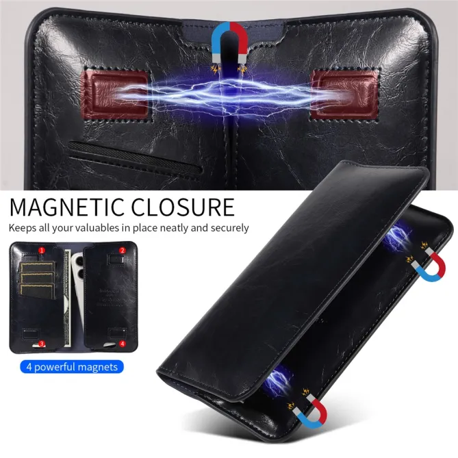 Pochette Portefeuille Double Téléphone 3 Cartes
