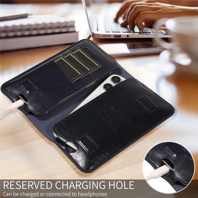 Pochette Portefeuille Double Téléphone 3 Cartes
