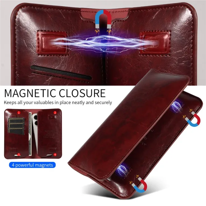 Pochette Portefeuille Double Téléphone 3 Cartes