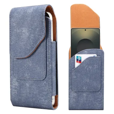 Étui Ceinture Téléphone 7,2 Pouces Effet Jean Porte-Carte