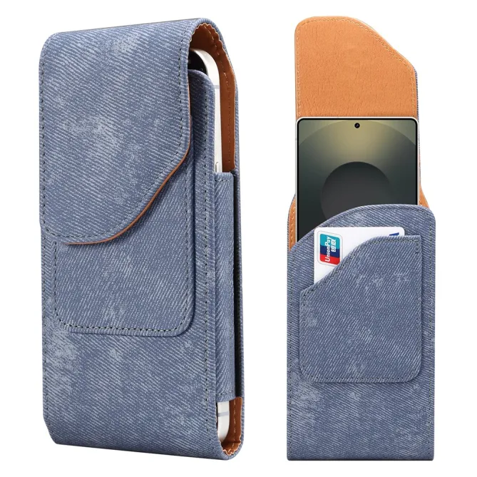 Étui Ceinture Téléphone 7,2 Pouces Effet Jean Porte-Carte