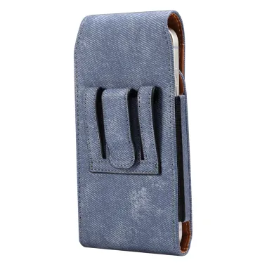 Étui Ceinture Téléphone 7,2 Pouces Effet Jean Porte-Carte