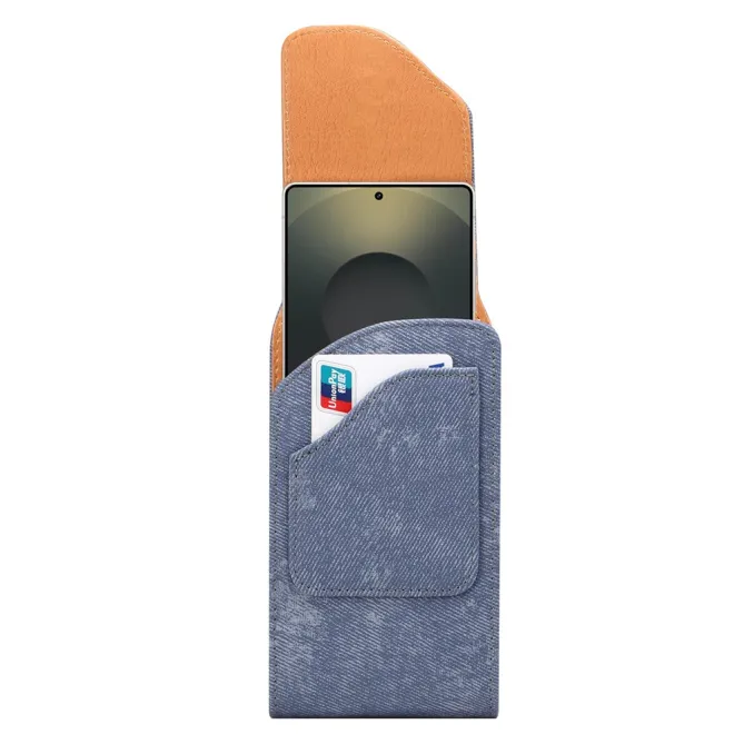 Étui Ceinture Téléphone 7,2 Pouces Effet Jean Porte-Carte