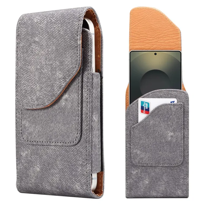 Étui Ceinture Téléphone 7,2 Pouces Effet Jean Porte-Carte