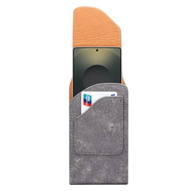 Étui Ceinture Téléphone 7,2 Pouces Effet Jean Porte-Carte