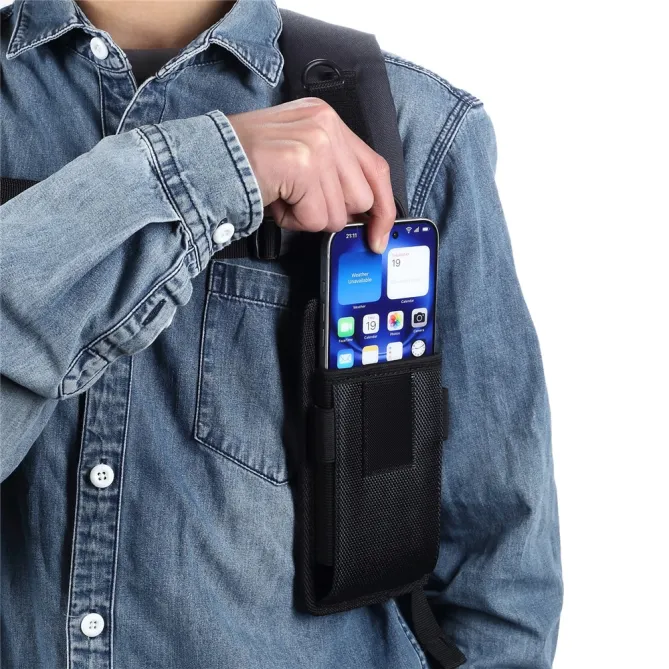 Pochette Téléphone 5,5 à 6,5 Pouces Mousqueton et Bandoulière