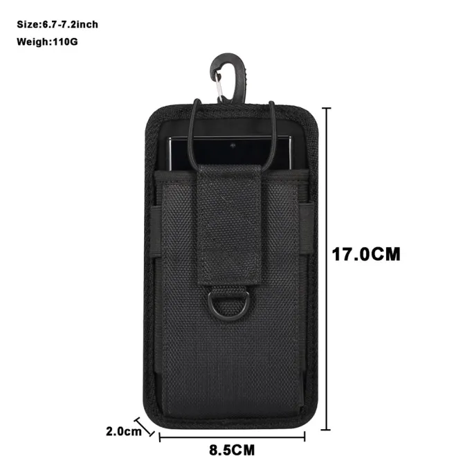 Pochette Téléphone 6,7 à 7,2 Pouces Mousqueton et Bandoulière