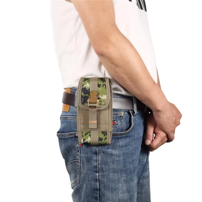 Pochette Ceinture Téléphone Camouflage Clip et Mousqueton