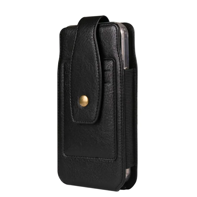 Étui Ceinture Simili Cuir Porte-Cartes 2 Tailles
