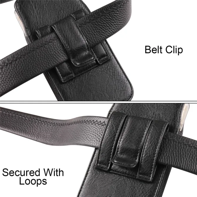 Étui Ceinture Simili Cuir Porte-Cartes 2 Tailles