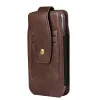 Étui Ceinture Simili Cuir Grands Téléphones Porte-Cartes
