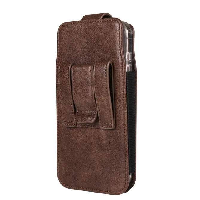 Étui Ceinture Simili Cuir Grands Téléphones Porte-Cartes