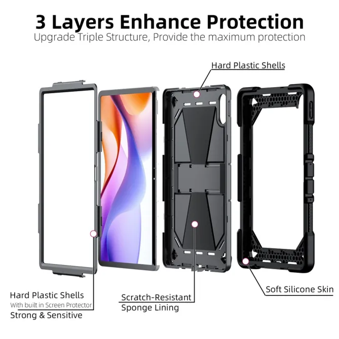Coque Xiaomi Redmi Pad 2 Pro Antichoc avec Béquille