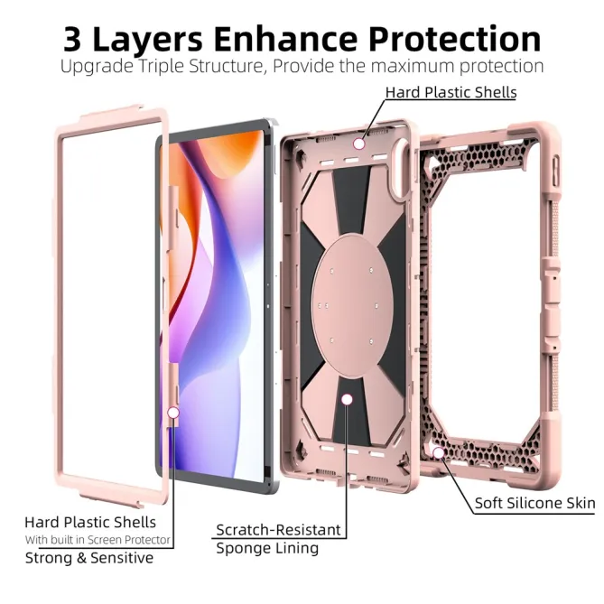 Coque Xiaomi Redmi Pad 2 Pro Antichoc Poignée Rotative