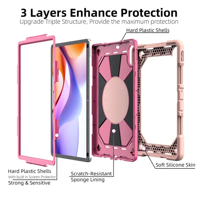 Coque Xiaomi Redmi Pad 2 Pro Antichoc Poignée Rotative