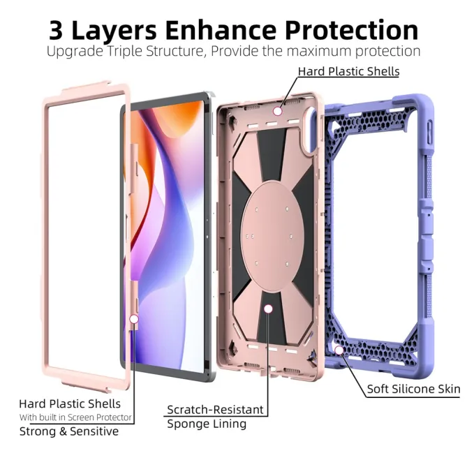 Coque Xiaomi Redmi Pad 2 Pro Antichoc Poignée Rotative