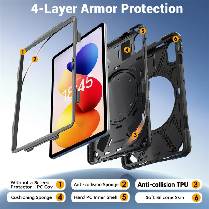 Coque Xiaomi Redmi Pad 2 Pro Patrol Poignée Rotative