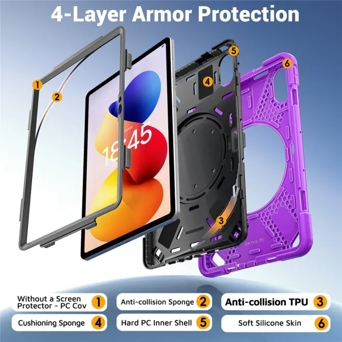 Coque Xiaomi Redmi Pad 2 Pro Patrol Poignée Rotative