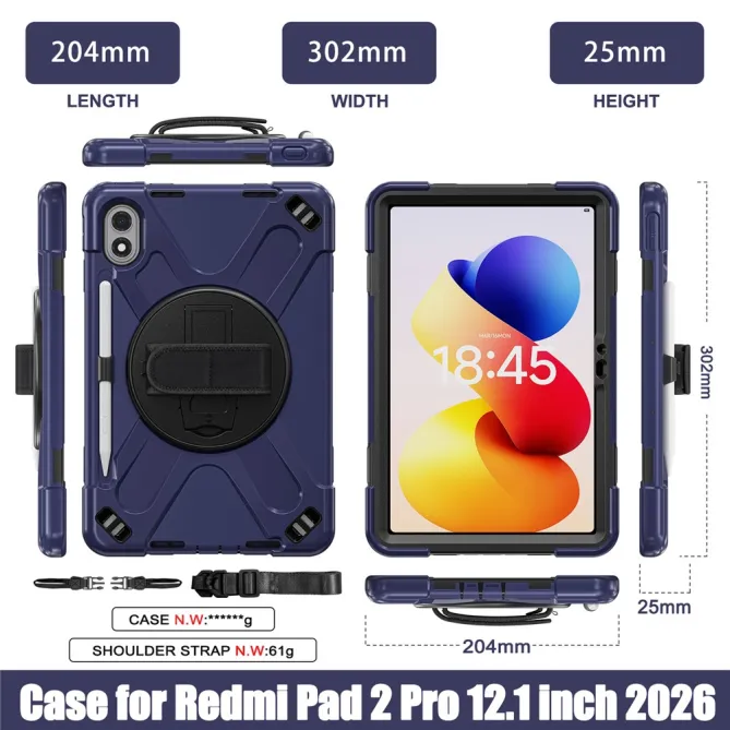 Coque Xiaomi Redmi Pad 2 Pro Ranger Sangle de Main et Bandoulière