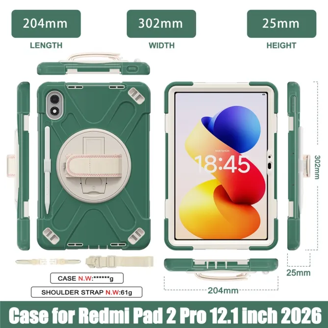 Coque Xiaomi Redmi Pad 2 Pro Ranger Sangle de Main et Bandoulière