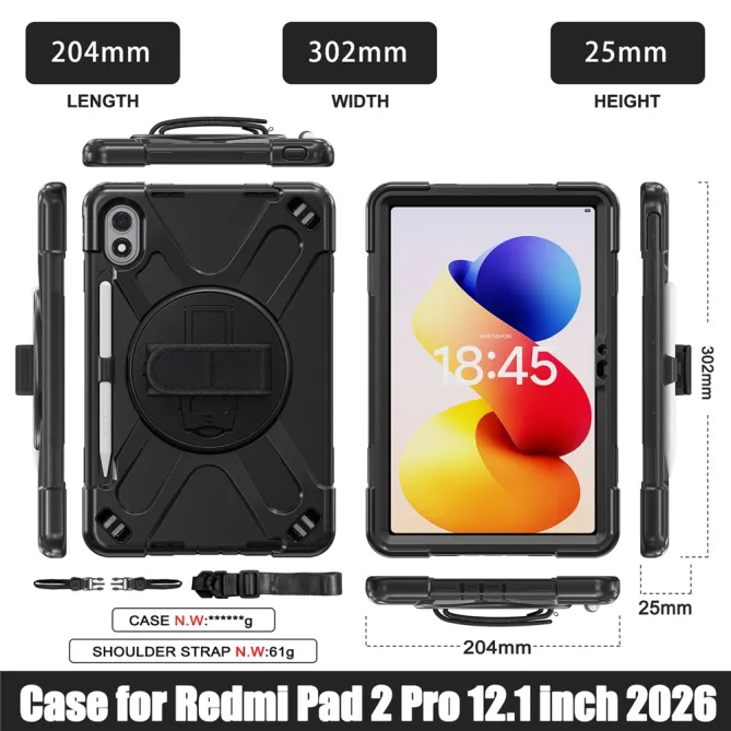 Coque Xiaomi Redmi Pad 2 Pro Ranger Sangle de Main et Bandoulière