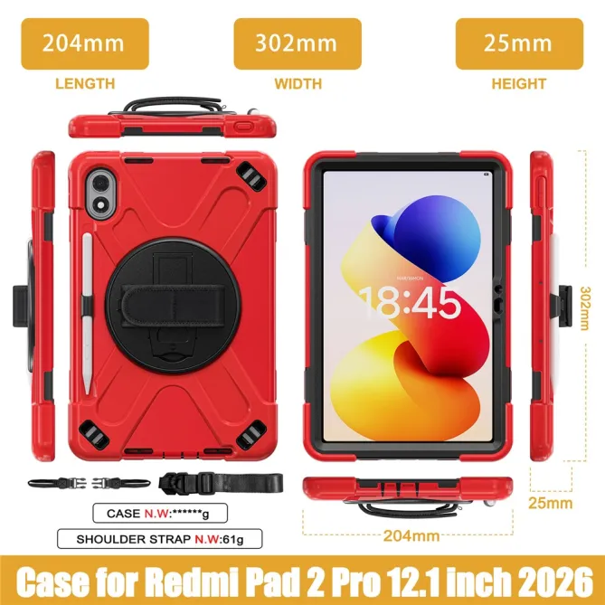 Coque Xiaomi Redmi Pad 2 Pro Ranger Sangle de Main et Bandoulière