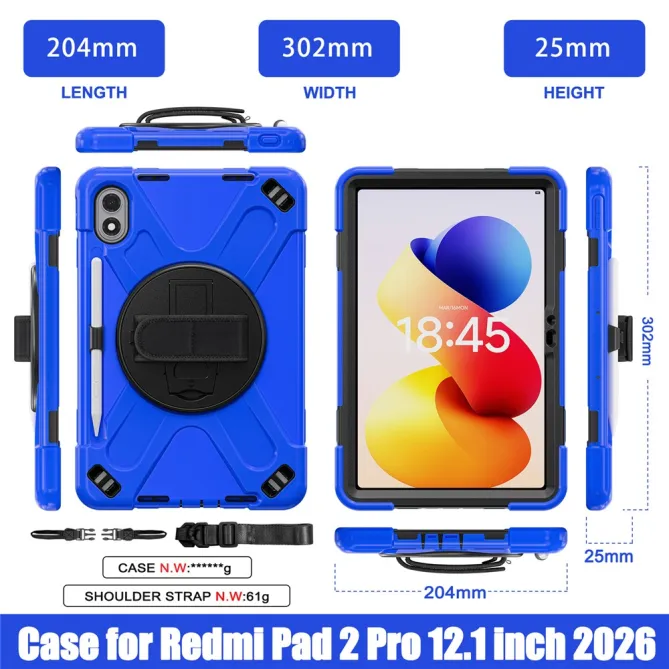 Coque Xiaomi Redmi Pad 2 Pro Ranger Sangle de Main et Bandoulière