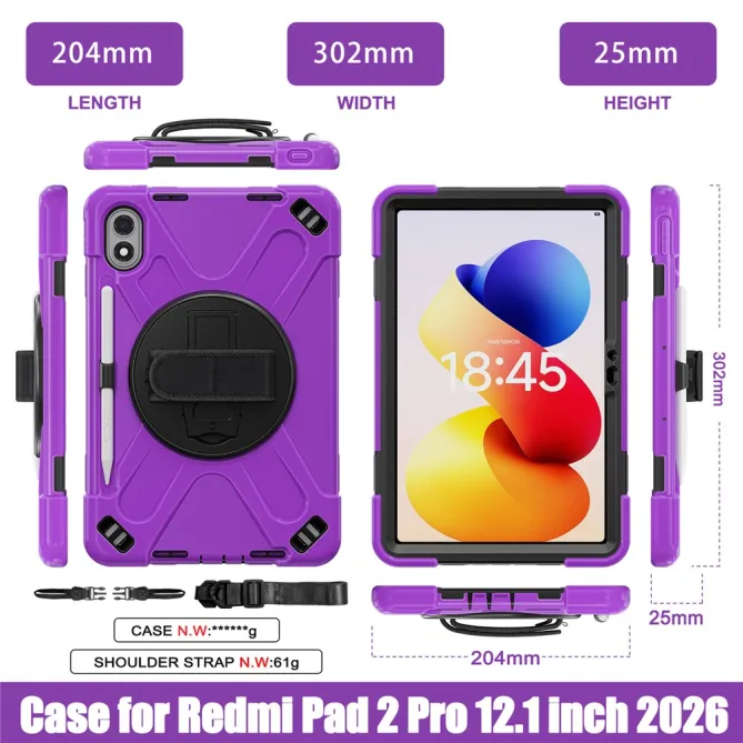 Coque Xiaomi Redmi Pad 2 Pro Ranger Sangle de Main et Bandoulière
