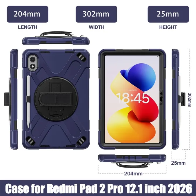 Coque Xiaomi Redmi Pad 2 Pro Grip Sangle de Main Rotative