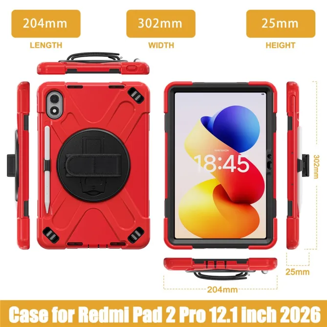 Coque Xiaomi Redmi Pad 2 Pro Grip Sangle de Main Rotative