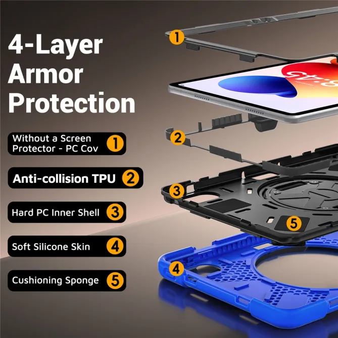Coque Xiaomi Redmi Pad 2 Pro Grip Sangle de Main Rotative